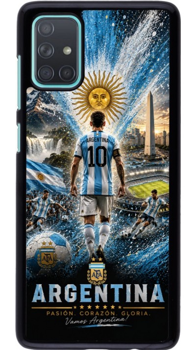 Coque Samsung Galaxy A71 - Football Argentine splash 2026