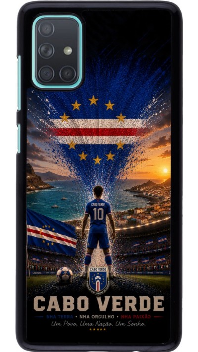 Coque Samsung Galaxy A71 - Football Cap-Vert splash 2026