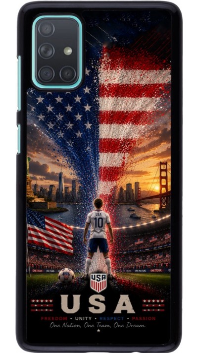 Coque Samsung Galaxy A71 - Football États-Unis splash 2026