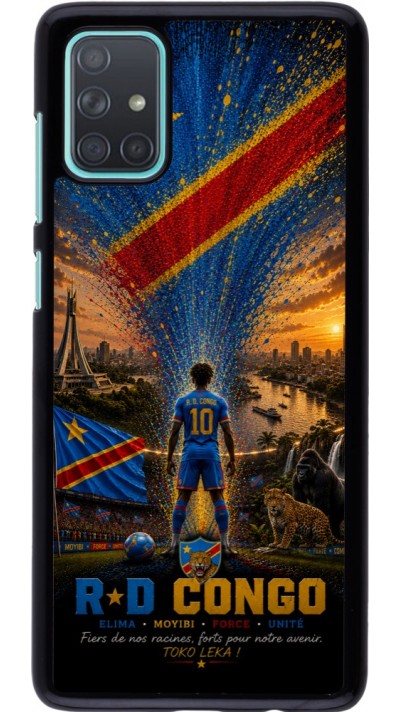 Coque Samsung Galaxy A71 - Football République démocratique du Congo splash 2026