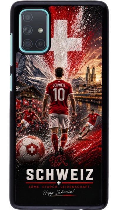 Coque Samsung Galaxy A71 - Football Schweiz splash 2026