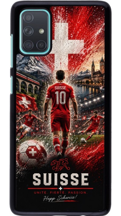 Coque Samsung Galaxy A71 - Football Suisse splash 2026