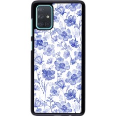 Samsung Galaxy A71 Case Hülle - Spring 23 watercolor blue flowers