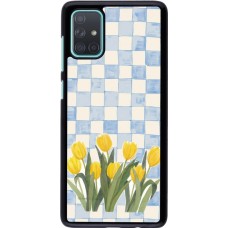 Samsung Galaxy A71 Case Hülle - Blue vichy tulips Spring 2026