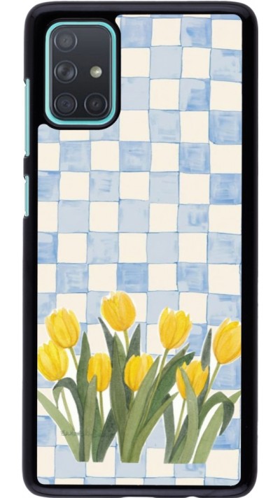 Coque Samsung Galaxy A71 - Blue vichy tulips Spring 2026