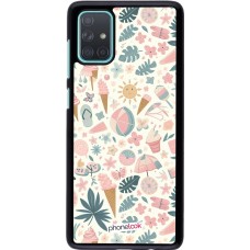 Samsung Galaxy A71 Case Hülle - Sommer Pink Muster