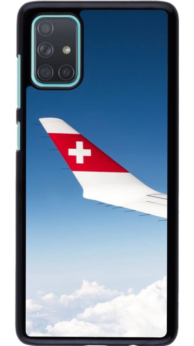 Samsung Galaxy A71 Case Hülle -  Schweizer Nationalfeiertag Sky Swiss Flag
