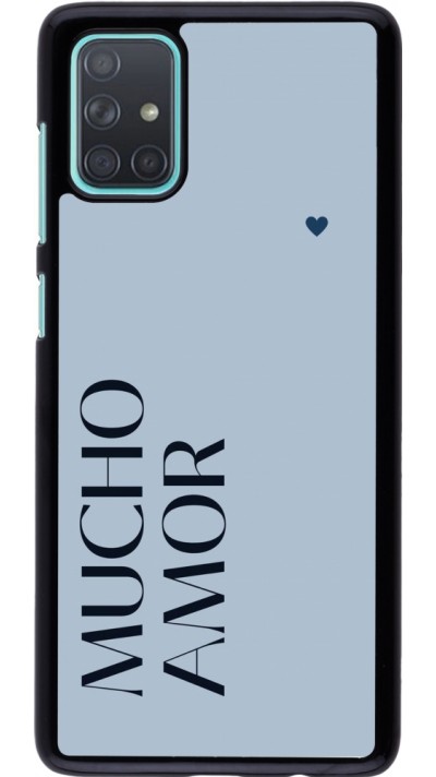 Samsung Galaxy A71 Case Hülle - Valentine 2024 mucho amor azul