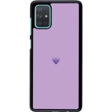 Samsung Galaxy A71 Case Hülle - Valentine 2023 purpule single heart