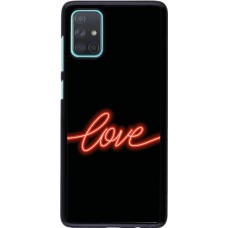 Samsung Galaxy A71 Case Hülle - Valentine 2023 neon love