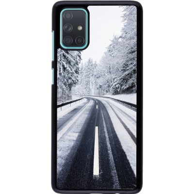 Samsung Galaxy A71 Case Hülle - Winter 22 Snowy Road