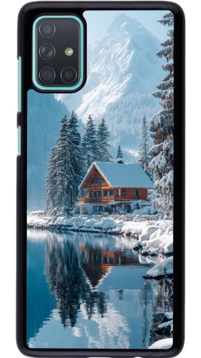 Samsung Galaxy A71 Case Hülle - Winter 25 Winter house forest day