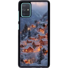 Samsung Galaxy A71 Case Hülle - Winter 25 Winter snowy village