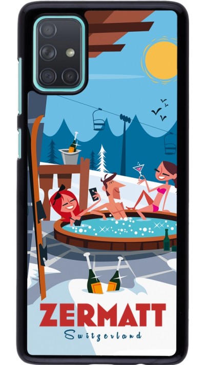 Samsung Galaxy A71 Case Hülle - Zermatt Mountain Jacuzzi