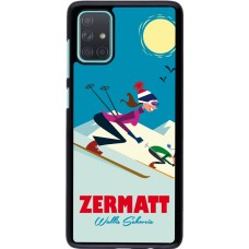 Samsung Galaxy A71 Case Hülle - Zermatt Ski Downhill