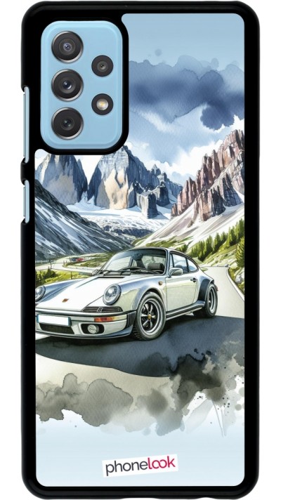 Samsung Galaxy A72 Case Hülle - Porsche 911 Berg Aquarell