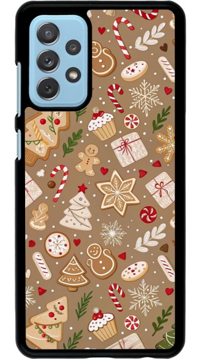 Samsung Galaxy A72 Case Hülle - Christmas 25 Pattern Ginger Cookie