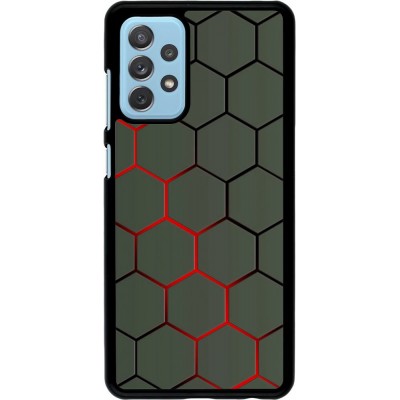 Hülle Samsung Galaxy A72 - Geometric Line red