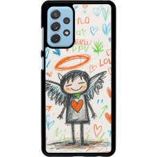 Samsung Galaxy A72 Case Hülle - Little Angel Sketch Love