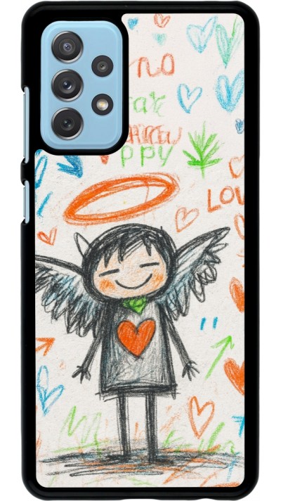 Samsung Galaxy A72 Case Hülle - Little Angel Sketch Love