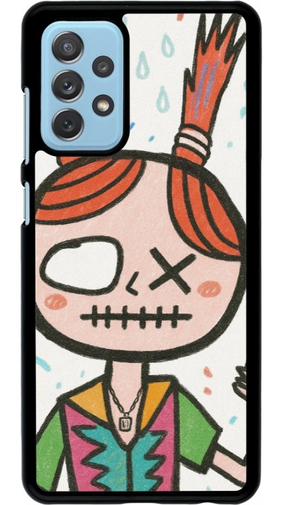 Samsung Galaxy A72 Case Hülle - Little Girl Sketch