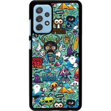 Samsung Galaxy A72 Case Hülle - Mixed Cartoons Turquoise