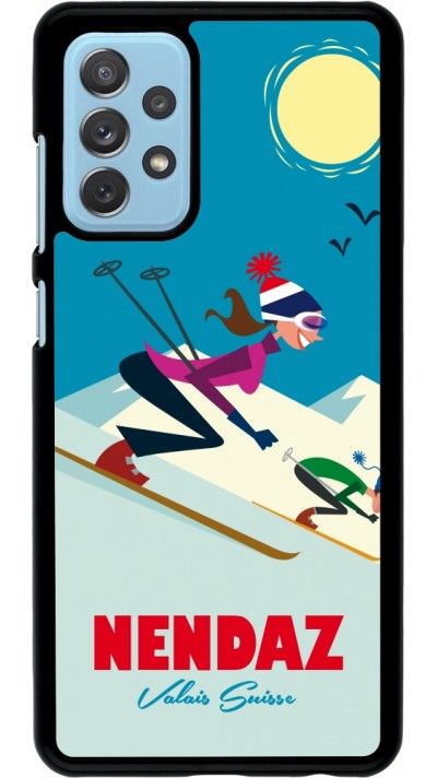 Samsung Galaxy A72 Case Hülle - Nendaz Ski Downhill
