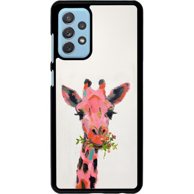 Samsung Galaxy A72 Case Hülle - Pink Girafe Paint