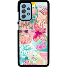 Samsung Galaxy A72 Case Hülle - Preppy Collage Aloha