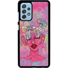Samsung Galaxy A72 Case Hülle - Psychedelic pink mushroom