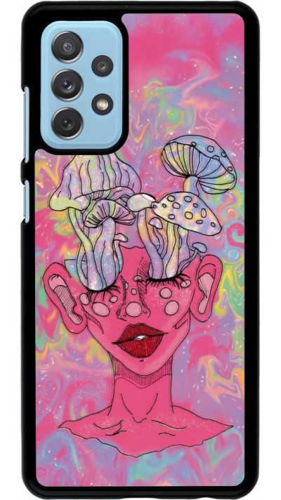 Samsung Galaxy A72 Case Hülle - Psychedelic pink mushroom