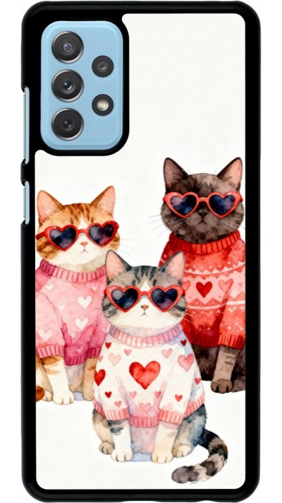 Samsung Galaxy A72 Case Hülle - Saint Valentines Day 26 Cat Love