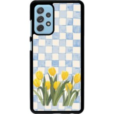 Samsung Galaxy A72 Case Hülle - Blue vichy tulips Spring 2026