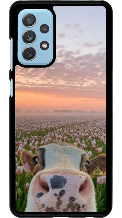 Coque Samsung Galaxy A72 - Cow with tulips Spring 2026