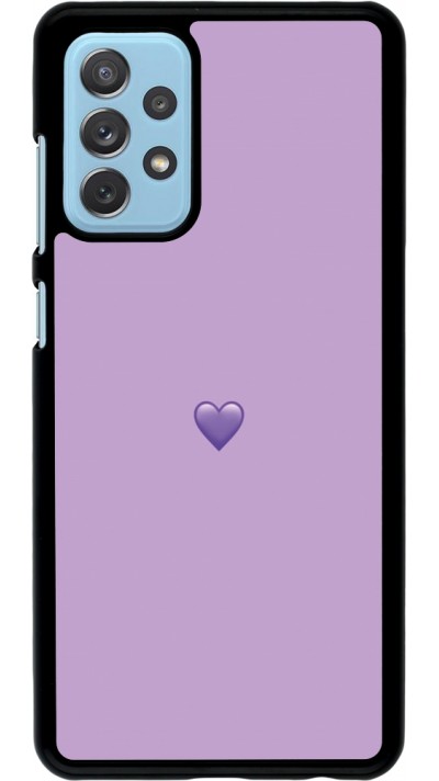 Samsung Galaxy A72 Case Hülle - Valentine 2023 purpule single heart