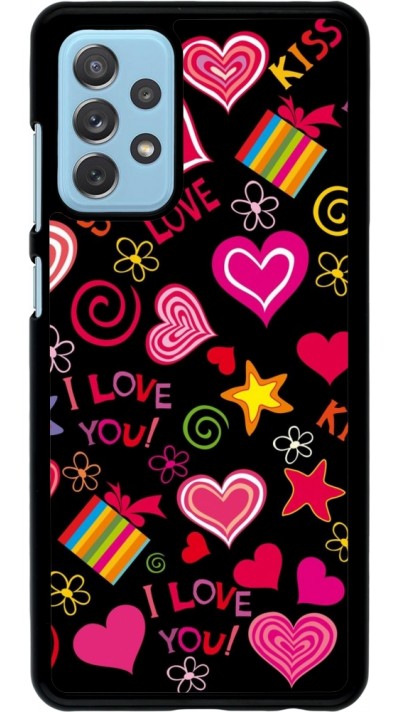 Samsung Galaxy A72 Case Hülle - Valentine 2023 love symbols
