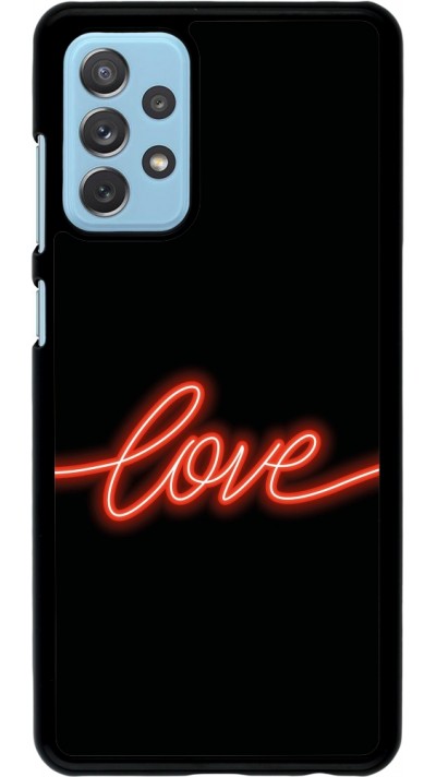 Samsung Galaxy A72 Case Hülle - Valentine 2023 neon love