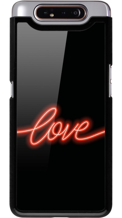 Samsung Galaxy A80 Case Hülle - Valentine 2023 neon love