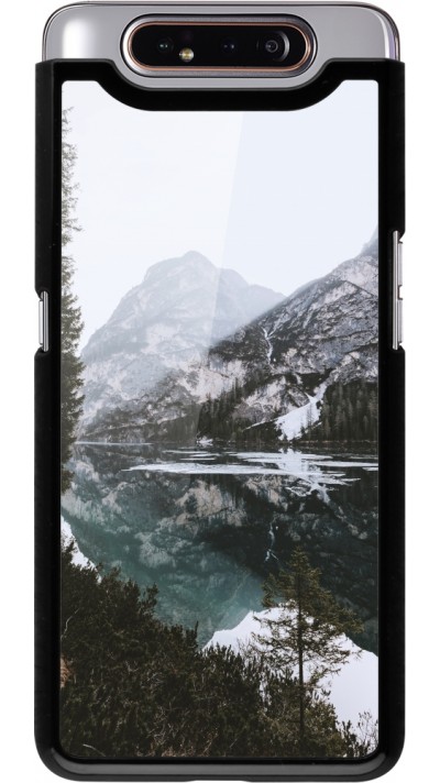 Samsung Galaxy A80 Case Hülle - Winter 22 snowy mountain and lake