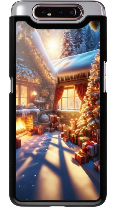 Samsung Galaxy A80 Case Hülle - Weihnachten Chalet Feerie