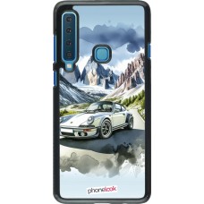Samsung Galaxy A9 Case Hülle - Porsche 911 Berg Aquarell