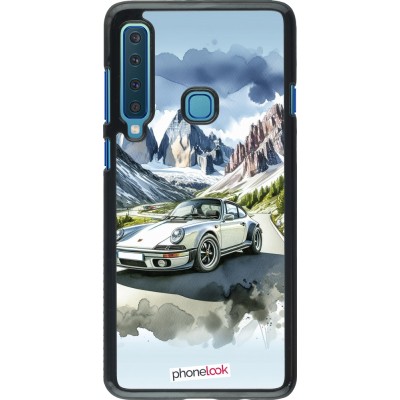 Samsung Galaxy A9 Case Hülle - Porsche 911 Berg Aquarell
