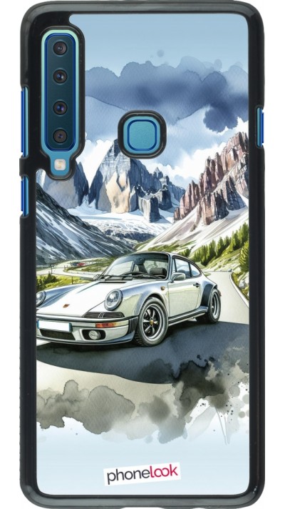 Samsung Galaxy A9 Case Hülle - Porsche 911 Berg Aquarell