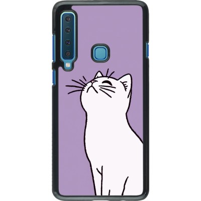 Samsung Galaxy A9 Case Hülle - Chat auf lila Hintergrund
