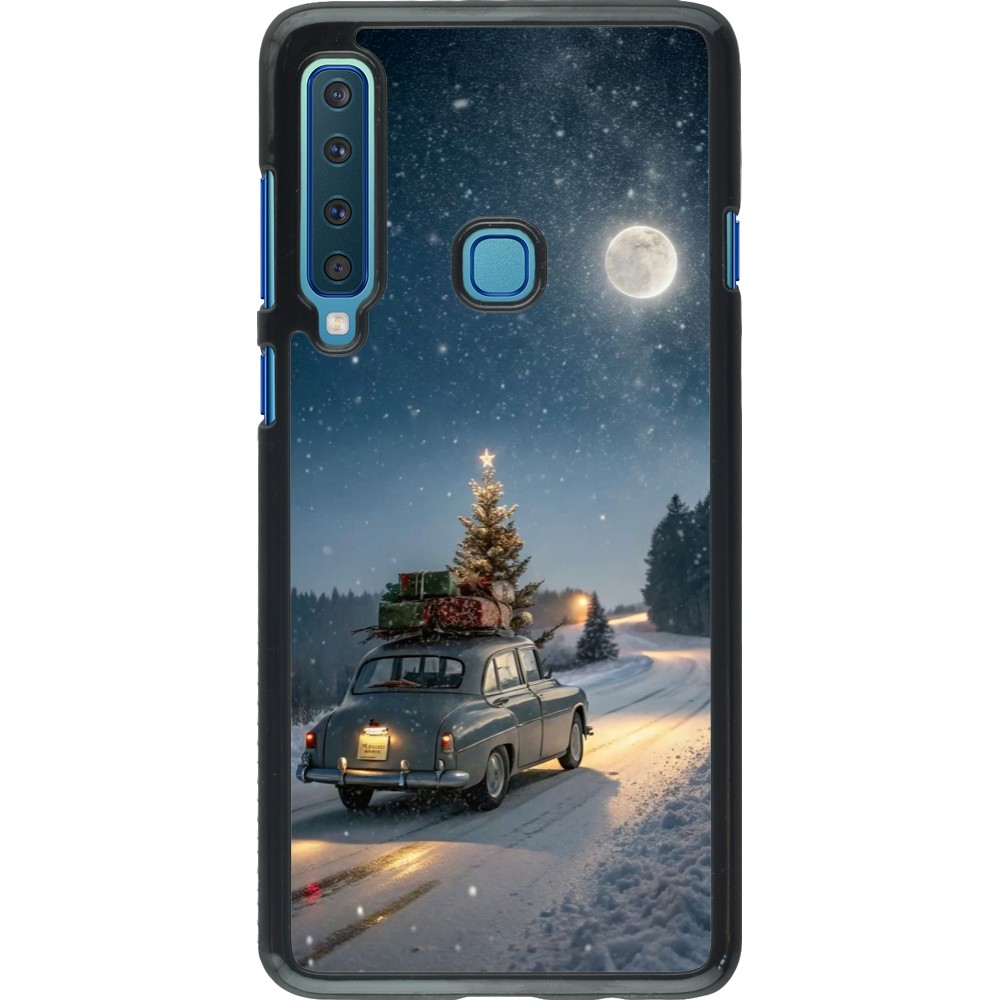 Samsung Galaxy A9 Case Hülle - Christmas 25 Car with Tree Xmas