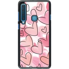 Samsung Galaxy A9 Case Hülle - Easter 2023 pink hearts