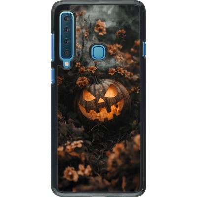 Samsung Galaxy A9 Case Hülle - Halloween 2025 Pumpkin with flowers