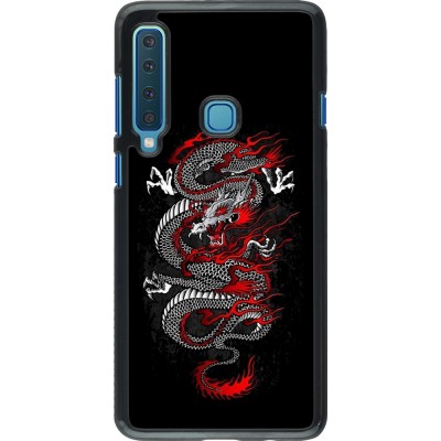 Samsung Galaxy A9 Case Hülle - Japanese style Dragon Tattoo Red Black