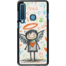 Samsung Galaxy A9 Case Hülle - Little Angel Sketch Love
