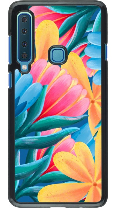 Samsung Galaxy A9 Case Hülle - Spring 23 colorful flowers
